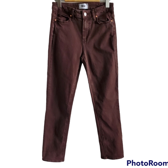 Paige Brown Hoxton Slim Jeans Pant Size 25 - Picture 1 of 14